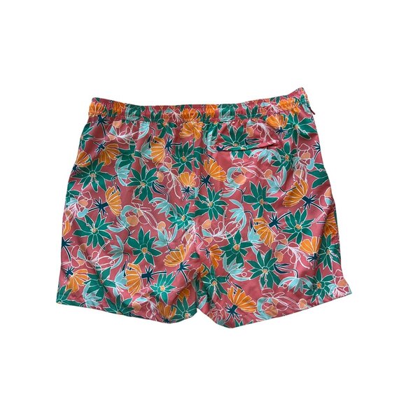 Goodfellow & Co XXL Mens Swim Trunks UPF 50+ Coral Floral Quick-Dry Liner - Picture 2 of 9
